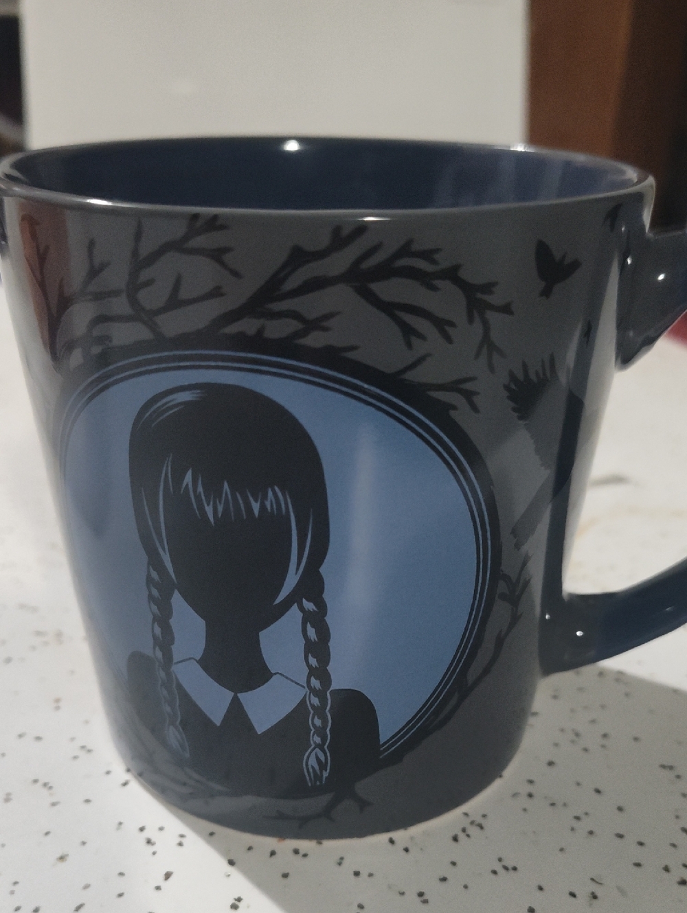 Dark Blue Gothic Portrait Ceramic Mug